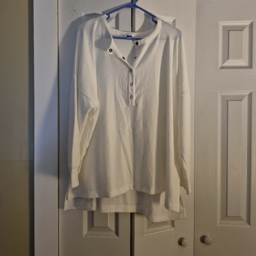 Old Navy Cream Button-Down Shirt